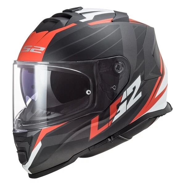 LS2 Assault Motorcycle Full-Face Helmet - Nerve Matte Black/Red