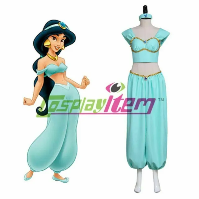 Anime Aladdin Princess Jasmine Dress Cosplay Costume