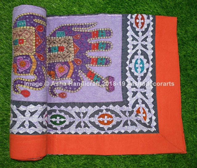 Indio Patchwork Colcha Elefante Étnico Estampado Decorativo Mantas Manta Colcha