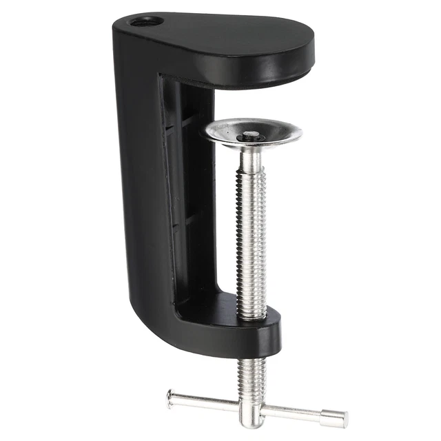 M10 Thread Hole Table Mount Clamp for Microphone Arm Lamp Stand,Black