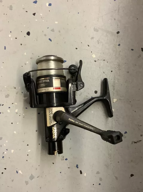DAIWA AGS555 SPINNING Reel Rear Drag Auto Cast Graphite Spool Quick Fold  Handle $12.99 - PicClick