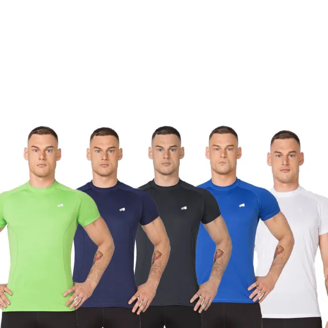 Chemise fonctionnelle pour homme t-shirt de sport à manches courtes fitness...