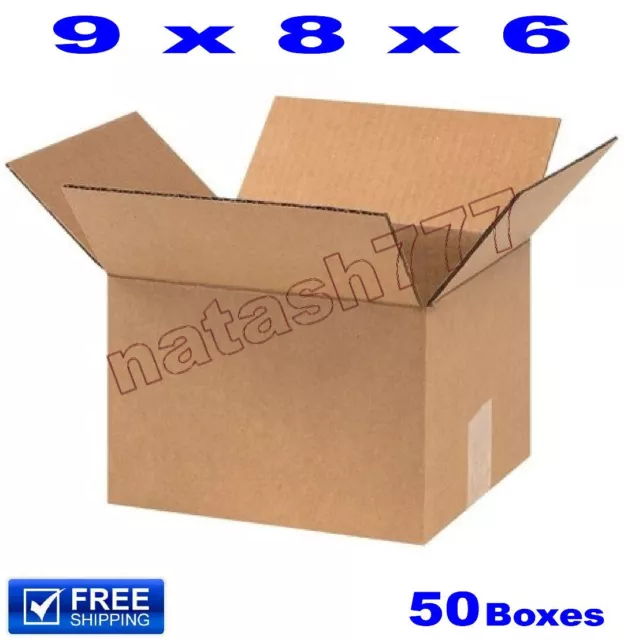 50 - 9x8x6 Cardboard Boxes 32ECT Mailing Packing Shipping Corrugated Carton