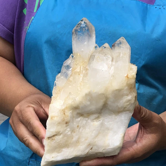 3.1LB Natural clear Beautiful White QUARTZ Crystal Cluster Specimen healing