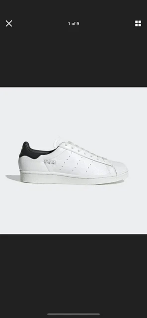 adidas gazelle silver green womens Men's Superstar Leather Low-top Sneakers in Black & White