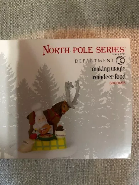 DEPT 56 NORTH POLE VILLAGE Accessory MAKING MAGIC REINDEER FOOD NIB