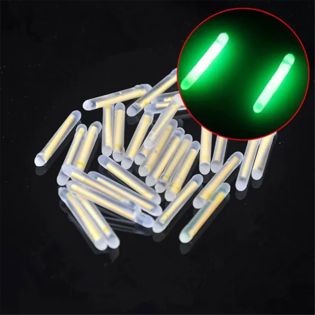 100PCS Green 1.5" Mini Glow Sticks Fishing Light For Parties Halloween Costumes