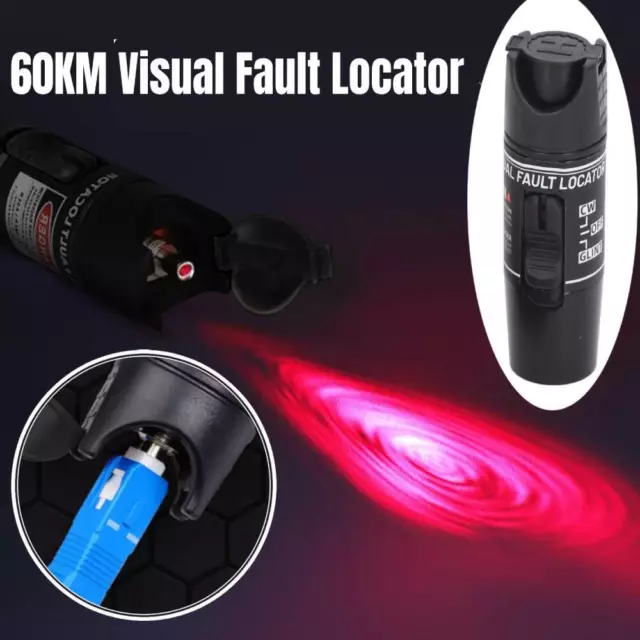 Visual Fault Locator 60MW 60KM Output FC SC ST Ports VFL Fiber Optic Test Pen