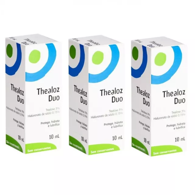 3 Pack X Thealoz Duo Eye Drops 10Ml Spectrum Exp 2025 Total 30ml made in France