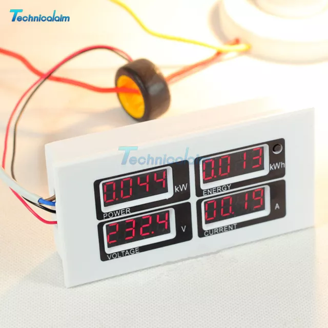 100A AC Digital LED Meter Watt Voltage Monitor 80-260V Ammeter Voltmeter Meter