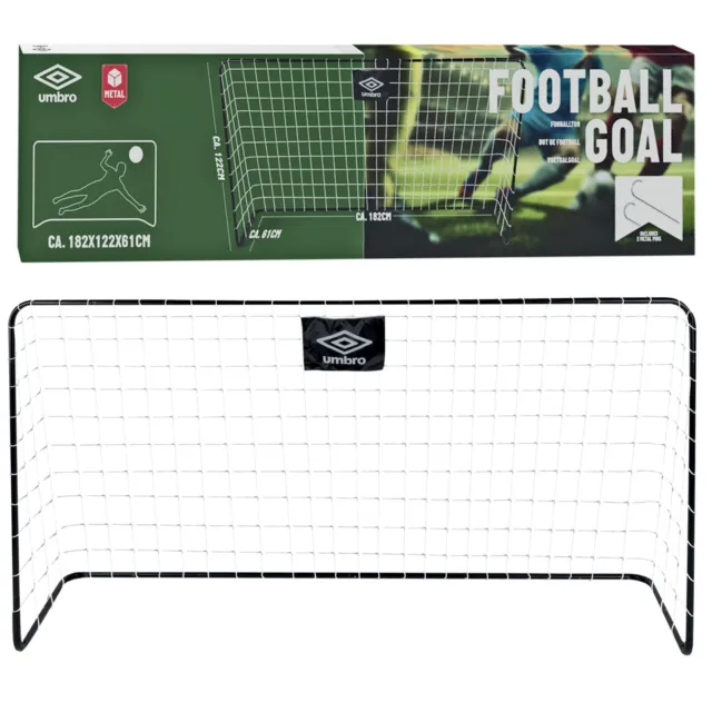 Umbro Kids Football Soccer Garden Goal Post Set Net Indoor Outdoor Sport Pump