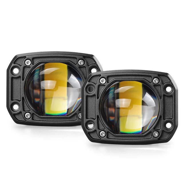 1Pair Flush Mount LED Work Light Driving Spot Fog Lamp Rear Bumper Reverse Pods