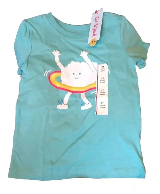 Cat & Jack Toddler Boys T shirt Pullover Short Sleeve Graphic Size 2T