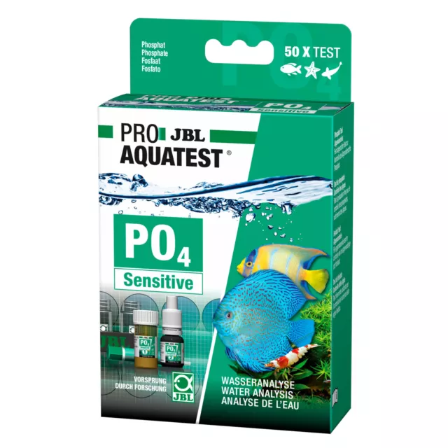 Juego de prueba de fosfato JBL sensible - PO4 prueba de agua acuario juego de prueba algas agua dulce