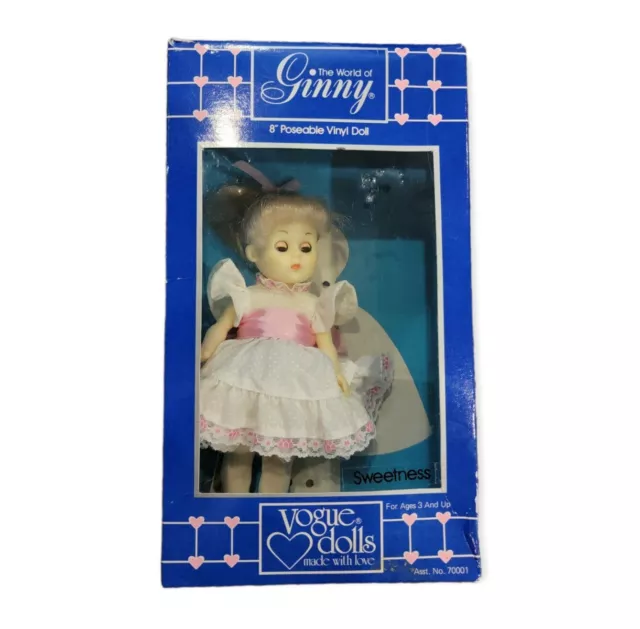 Vintage 1980's Ginny Doll “Sweetness" By Vogue Dolls Poseable 8” 70001
