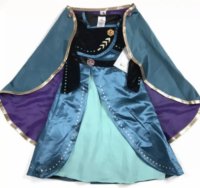 NWT Disney Frozen 2 Queen Anna Dress & Cape Size 4  Dress Up Girls Kids Costume