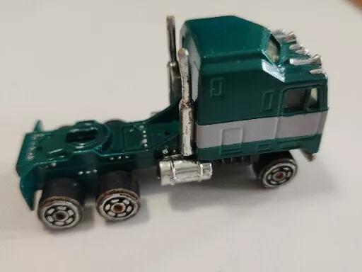 1981 Kids Co Cab Over Semi Truck Truckin’  Green with Grey Stripe Big Rig