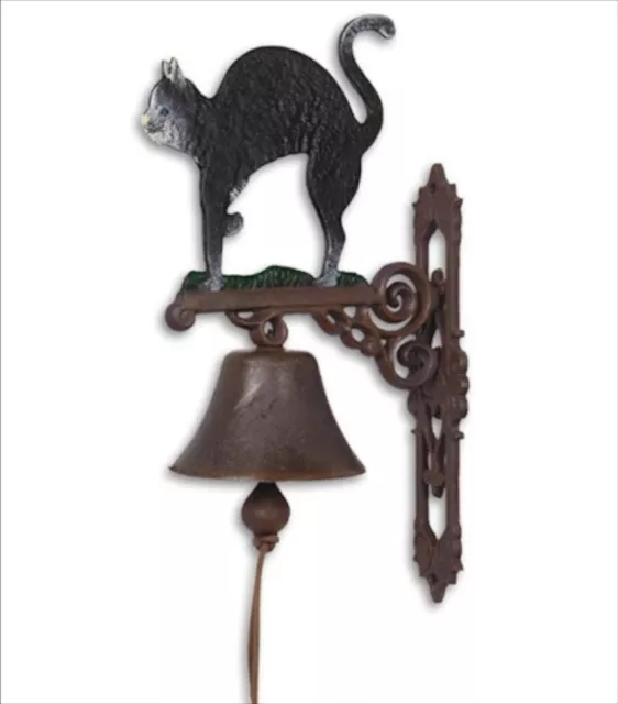 Moritz Türglocke Glocke Katze mit Buckel Gusseisen Antik Stil Retro Klingel Wand