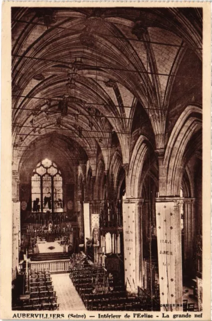 CPA Aulnay Interieur de l'Eglise la grande nef (1360848)