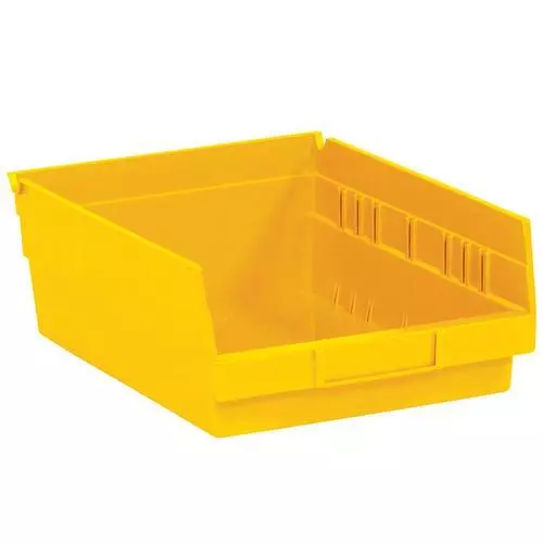 Myboxsupply 11 5/8 x 8 7.6/20.3x10.2cm Jaune Plastique Étagère Bin Boîtes, 20