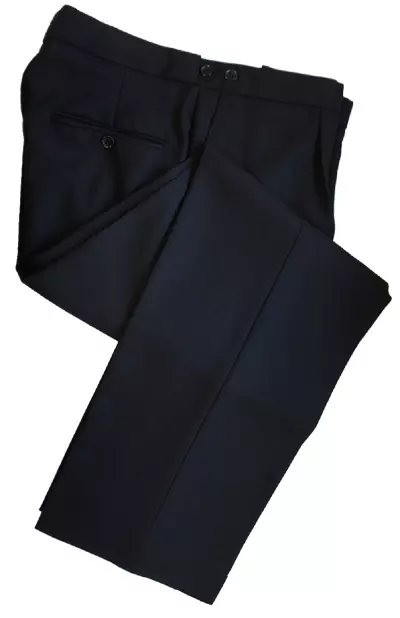 Black Masonic Trouser Herringbone Wedding Formal Pants 100% Wool Ex Hire Mens