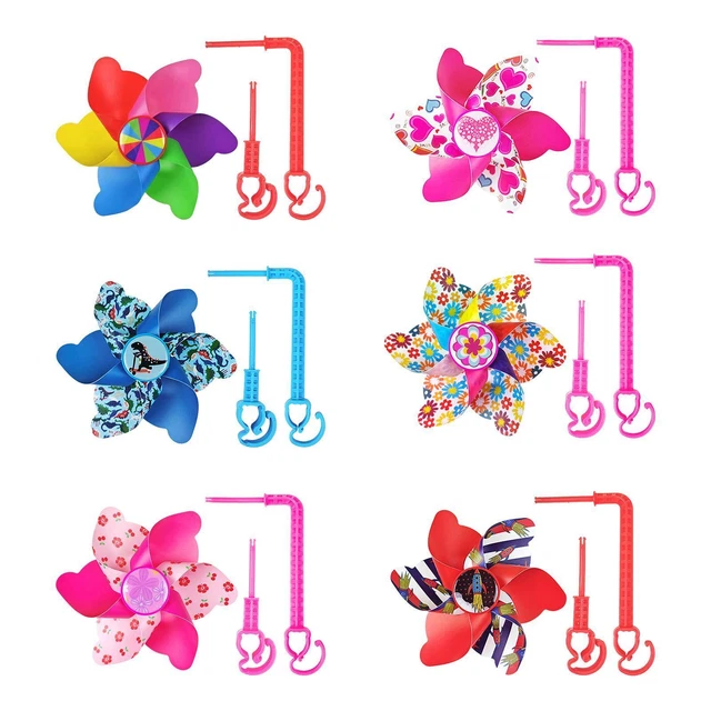 Moulin à Vent Guidon Vélo Enfant – Fleur Qui Tourne – Pour Vélo, Trottinette, Tricycle Et Poussette (longue Ou Courte Tige)