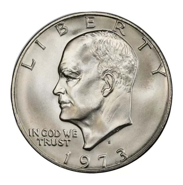1973 S Eisenhower Ike Silver Dollar Brilliant Uncircualted BU
