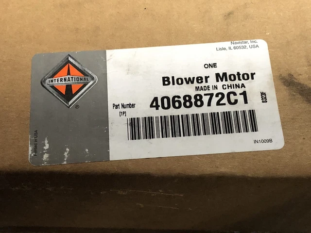 International 4068872C1 Blower Motor Navistar Genuine OEM New HVAC Prostar Heate