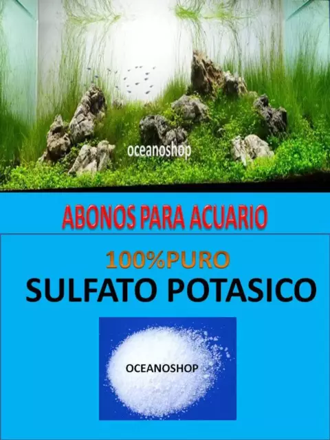 Sulfato Potasico 90Gr Abono Para Acuario Plantado Plantas Pecera Abonado