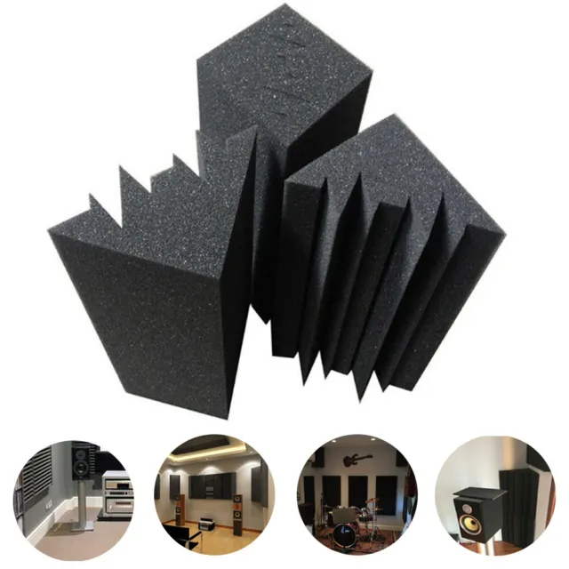 12X Corner Bass Trap Soundproof Absorption Acoustic Foam Studio Sound Treatment