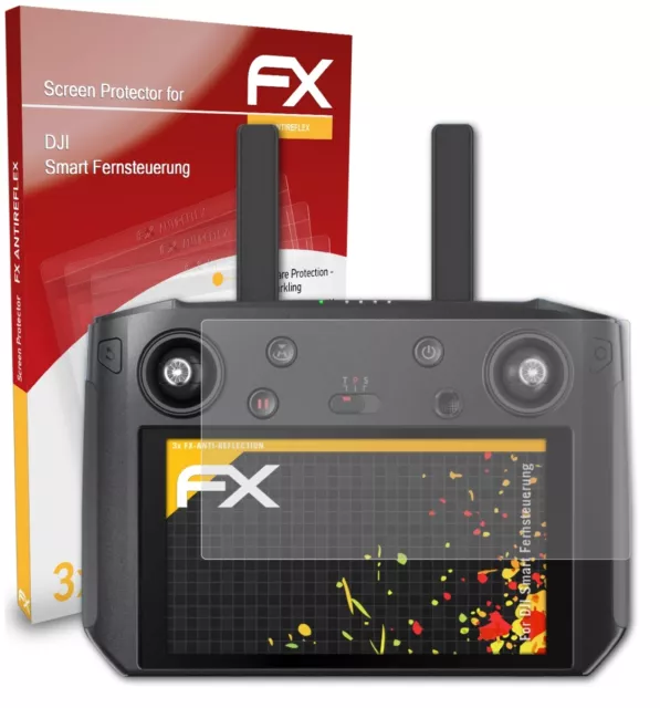 atFoliX 3x Film Protection d'écran pour DJI Smart Fernsteuerung mat&antichoc