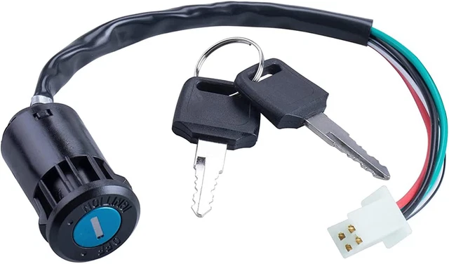 WOOSTAR Interruttore A Chiave Di Accensione 5 Fili Per ATV E Go Kart 50cc-150cc – Diametro 28mm