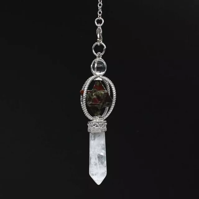 Natural Gemstones Merkaba Pendulum Healing Crystal Pointed Reiki Chakra Pendant