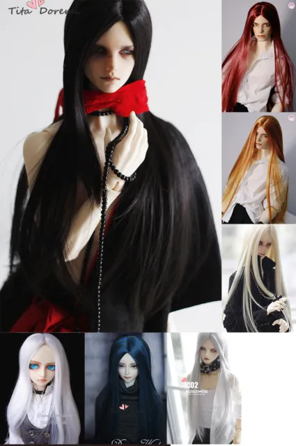 BJD Doll Wig 1/3 Pullip SD MSD MDD 1/4 7-8" YOSD BB 1/6 6-7" Long Hair