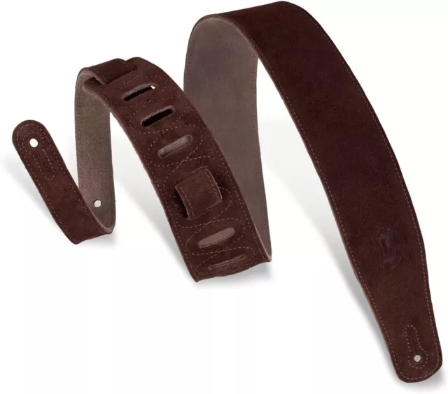 Levy's MS26-BRN 2.5-inch Suede Leather Strap Brown