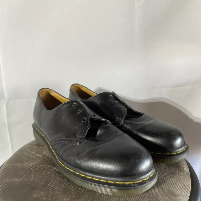 Dr Martens Smiths AW004 Black Smooth Leather Derby Shoes Men's Size 13