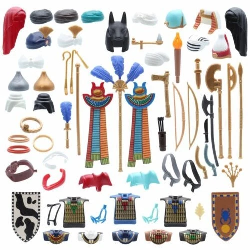 Playmobil Egipcios Faraón Pirámide Accesorio Armas Escudo Sombrero Caballos