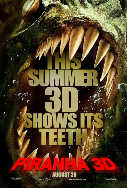 PIRANHA 3D 2010 Advance DS 2 Sided 27X40" US Movie Poster E Shue Jerry O'Connell