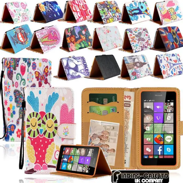Leather Stand Flip Card Wallet Cover Mobile Phone Case For Microsoft Lumia Phone