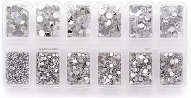 1800 Piezas Piedras Para Uñas De Cristales Piedras Preciosas Diamantes Imitación 2