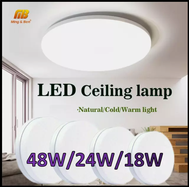 18-48W Rund LED Deckenleuchte Deckenlampe Badleuchte Wohnzimmer Küche Flur weiß