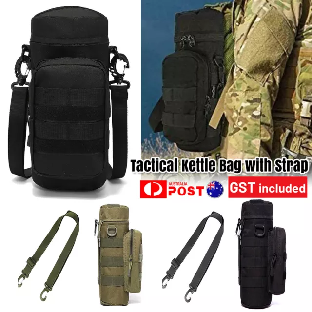 Kettle Bag Tactical Molle Water Bottle Carrier Holder Pouch Outdoor Kettle Bag A