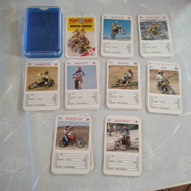 Lot De 6 Jeux Turbo Autos/motos - Années 80 - Avec Fiches Techniques