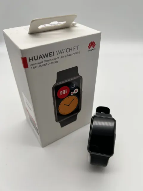 Huawei Watch Fit 46 mm schwarz am Silikonarmband graphite black