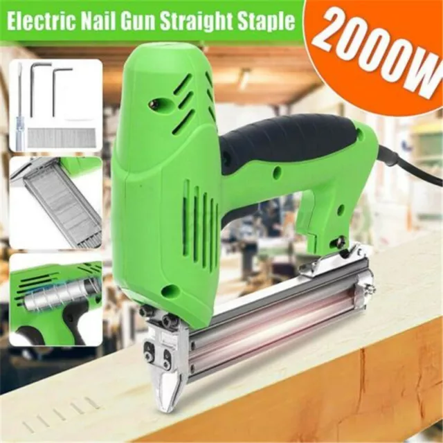 2000W Electric Staple Nail Nailer Stapler Gun Heavy-Duty Woodworking Tool