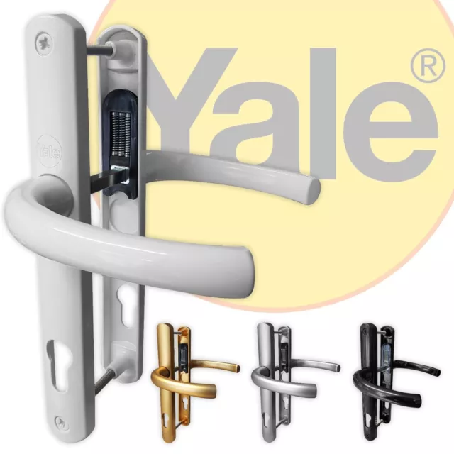 Yale Superior uPVC Door Handle Sprung Lever Set Pair PZ 92mm 215mm Fixings