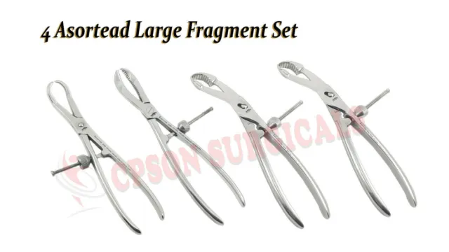 4 Assorted Orthopedic Surgical Instrument Custom Made Large Fragment Set SS