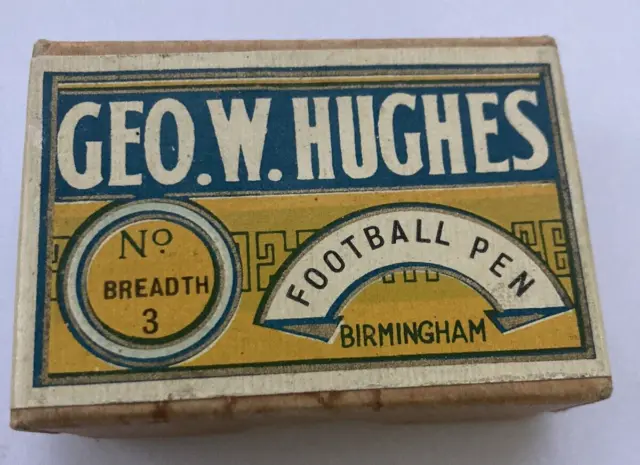 Full box vintage Geo.W.Hughes Football Pen dip pen nibs