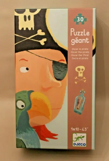DJECO GIANT JIGSAW Puzzle Oscar the Pirate 1m10 - for boys from 4 years -  30 pcs £12.49 - PicClick UK