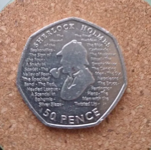 New Sherlock Holmes 2019 50p Fifty Pence Coin Rare Collectable Uncirculated n